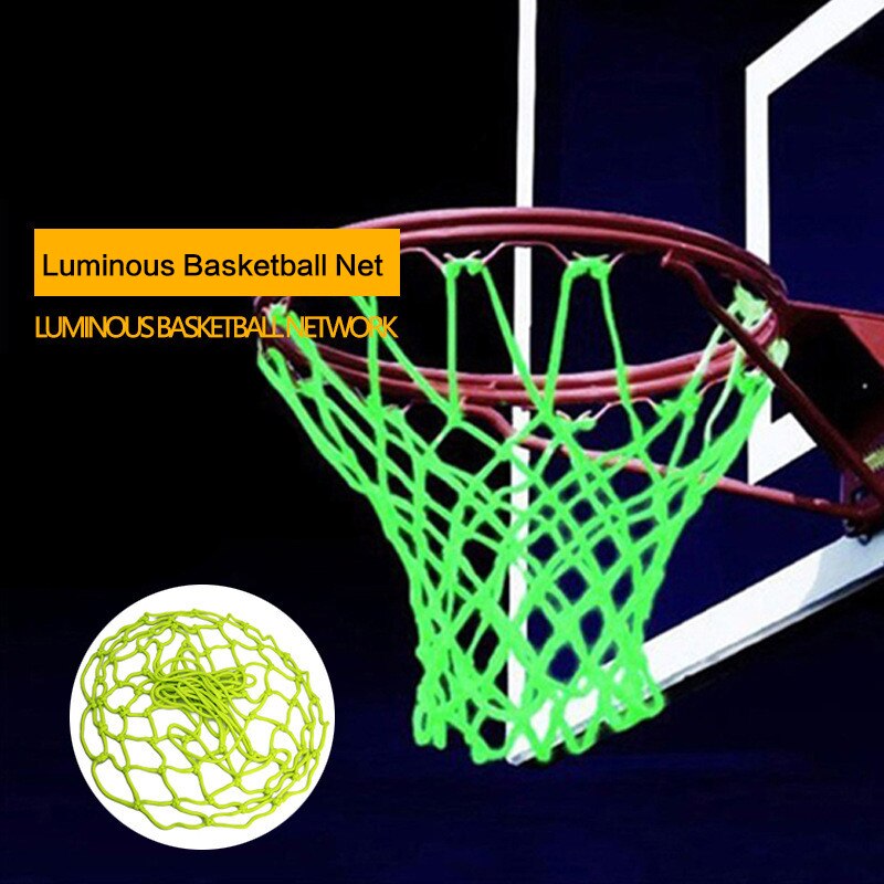 1Pc Luminous Basketbal Netto Praktische Nylon Basketbal Frame Net Verlicht 'S Nachts Sterk En Duurzaam Basketbal Netto TXTB1