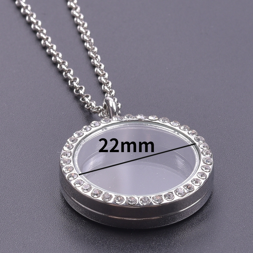 1Pc 25-40mm Clear Ronde Living Foto Medaillon Hanger Kettingen Diy Glas Gedenkteken As Glazen Urn medaillon Vrouwen Collares Sieraden