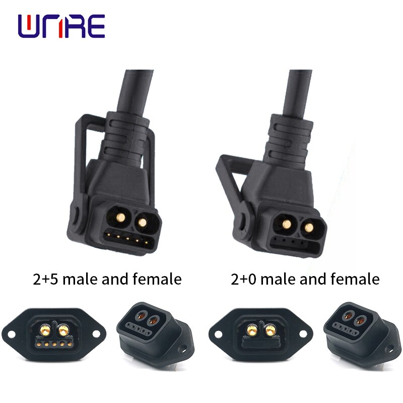 Scooter Socket E-Bike Battery Connector 30-50A IP67 2+5 2+0 Waterproof Plug Electric Bike Charging Port Cable Plug Batteries
