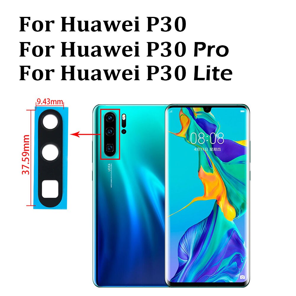Originele Achteruitrijcamera Glas Lens Voor Huawei P20 P30 P40 Lite E P40 Pro P40 Lite 5G Glas Lens camera Met Lijm Vervanging Tool