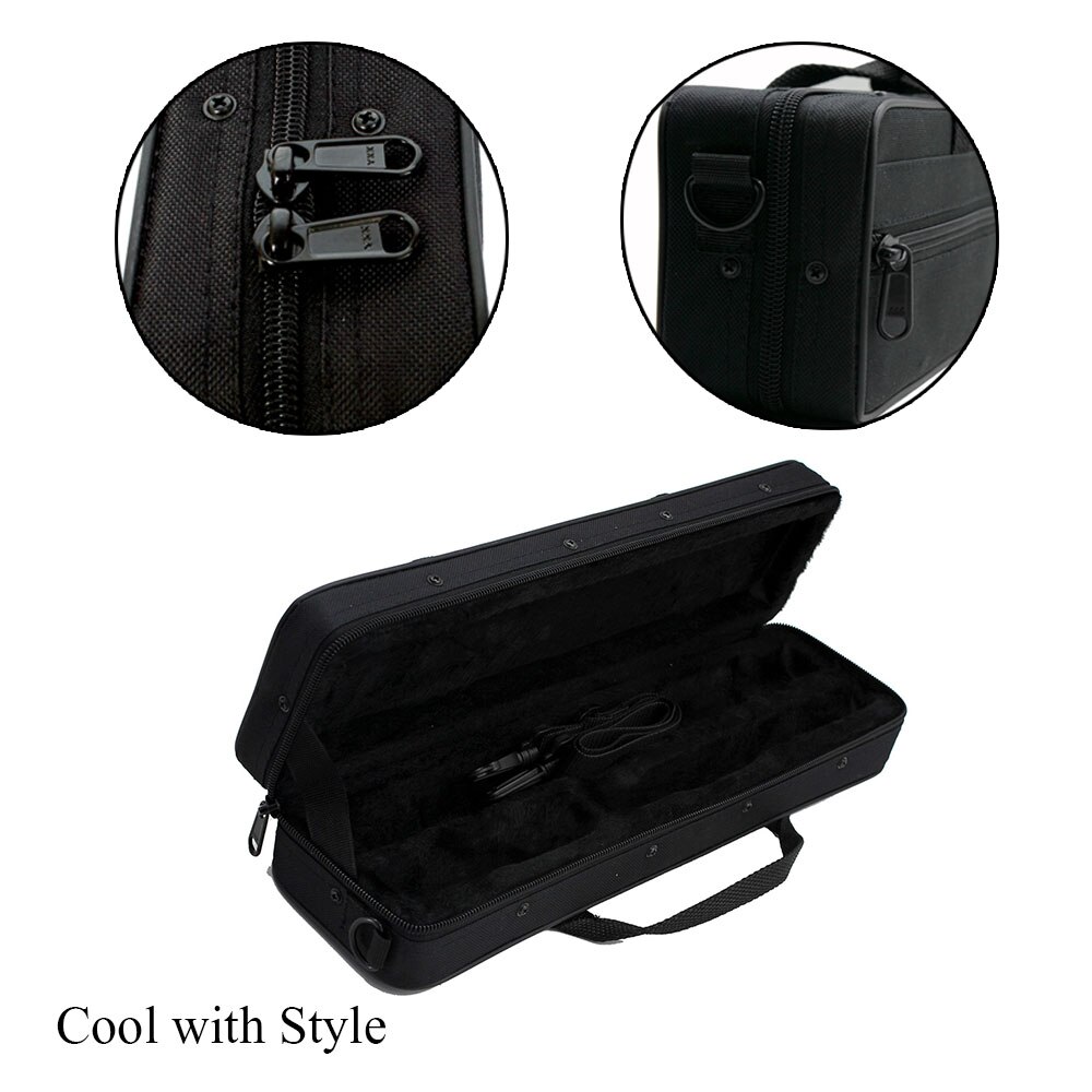 Ammoon flute case gig bag ryggsekk boks vanntett 600d skum bomullspolstring med justerbar enkelt skulderstropp