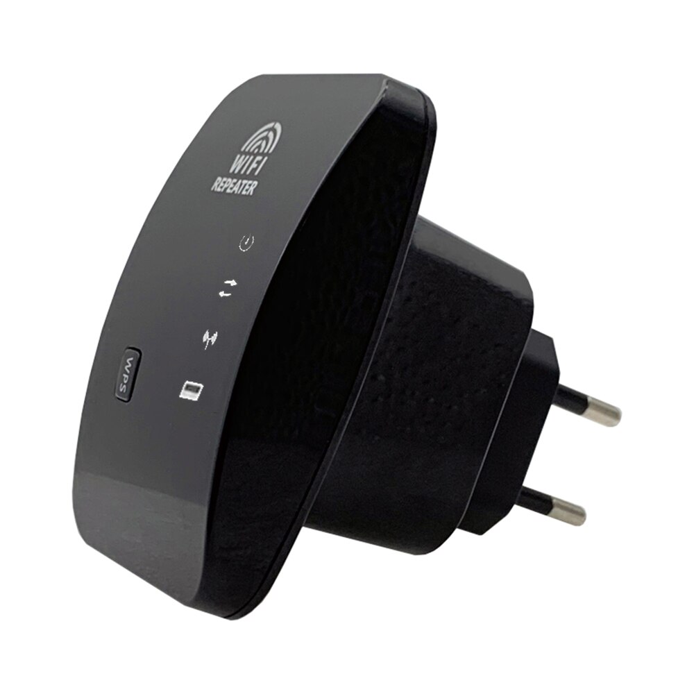 Wireless Long Range WIFI Repeater Extender Wifi Signal Amplifier Increases 300Mbps Router WI-FI Booster Access Point: Black / US plug