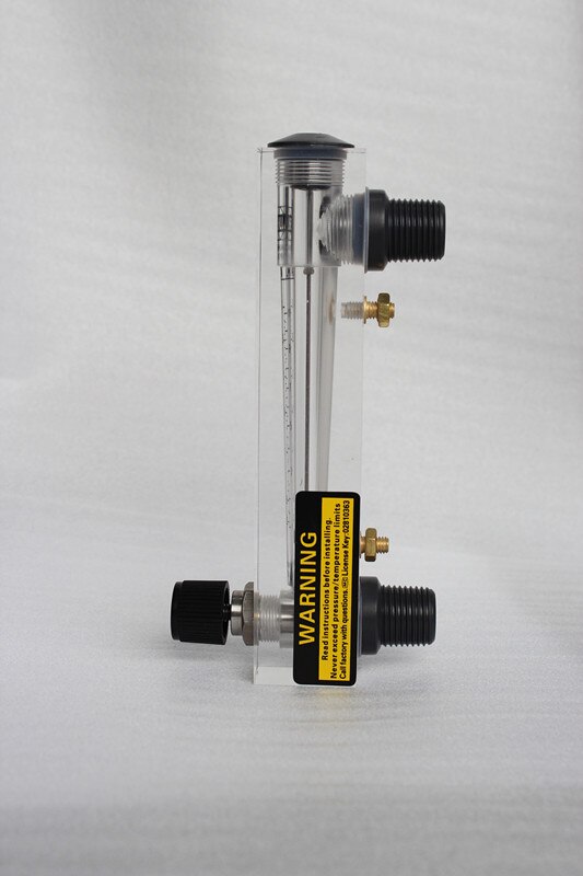 Xnrtop 5-35LPM Inline Clear Acrylic Water Flowmeter 1PT Dia Threads