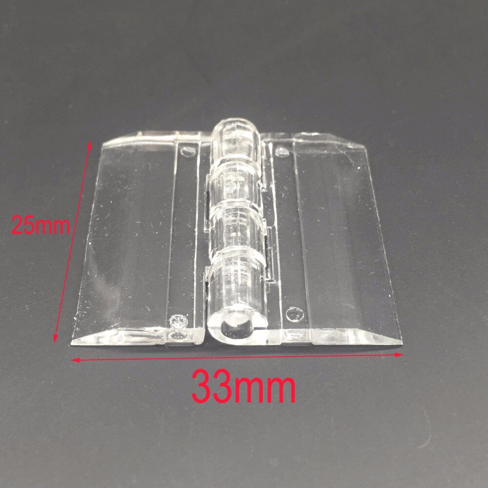 Wkoosa 25x33 zawiasy akrylowe plastikowy przezroczysty akrylowy zawiasy w drzwiach szklane opakowanie PMMA 100