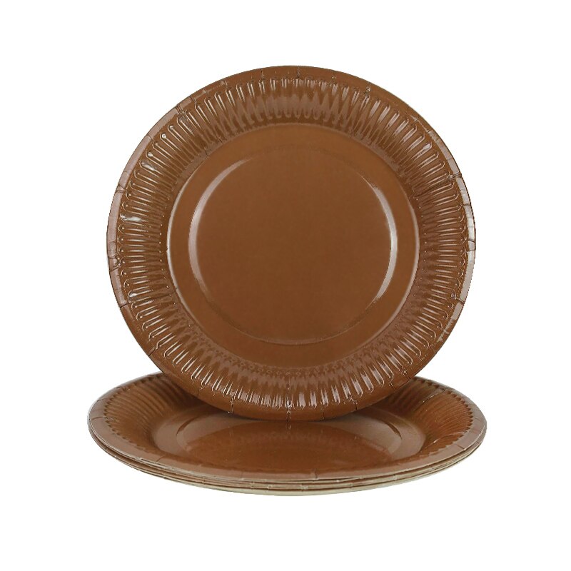Vajilla desechable de colores, plato de papel para suministros de feliz cumpleaños de boda, bandeja para pastel de Baby Shower, plato desechable, 10 Uds.: B11-10Pcs