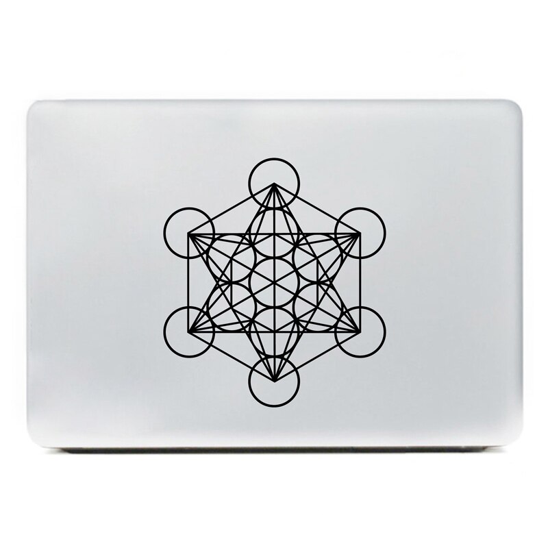 Cube Sacred Geometry Decal Car Window Decor Metatron Laptop Vinyl Sticker for Apple MacBook Air Pro Decoration Decals HQ155