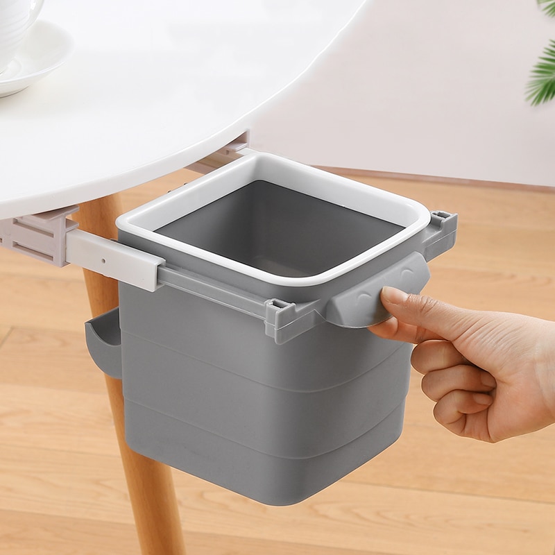 Recycler poubelle cachée cuisine Push-Pull poubelle poubelle petite boîte de rangement en plastique pour bureau bureau à domicile