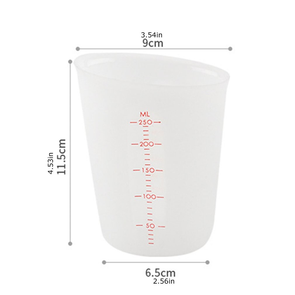 Food-Grade Siliconen Meetinstrumenten Visuele Semi-Permeabel Dubbele Schaal Cup Macaron Zachte Melk Cup