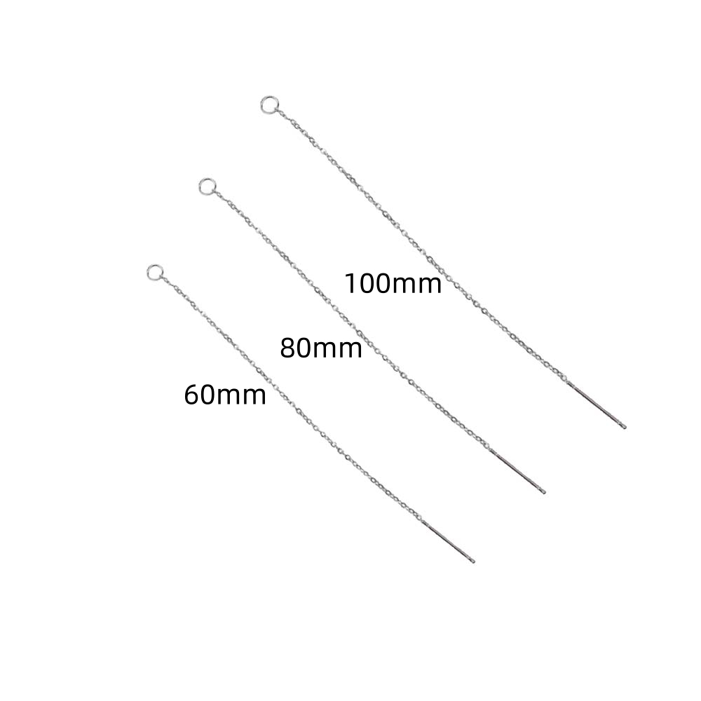 10 Uds. De hilo para pendientes de gota de acero inoxidable de 60/80/100mm para manualidades, alambre para pendientes con borlas hipoalergénicas, suministros de joyería, accesorios