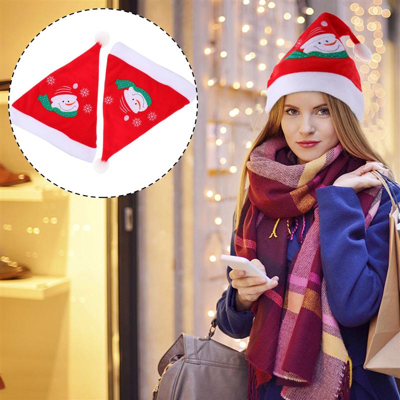 2 Stuks Zachte Kerst Hoeden Jaar Kerstman Hoeden Kerst Decors Kerst Kind Volwassen Hoed