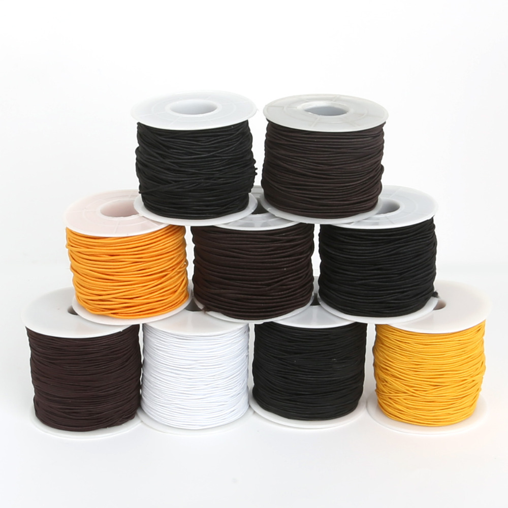 Dia cordon élastique rond en perles de 0.8/1.2/1.5mm, fil extensible, ficelle/corde pour fabriquer des colliers, Bracelet, fourniture de matériel bijoux à bricoler soi-même