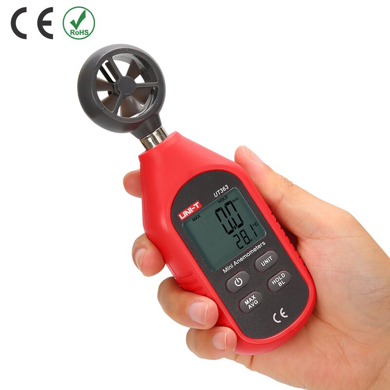 UNI-T UT363 UT363BTBluetooth Anemometer Temperature Tester Handheld Mini Digital Anemometer Outdoor Wind Meter