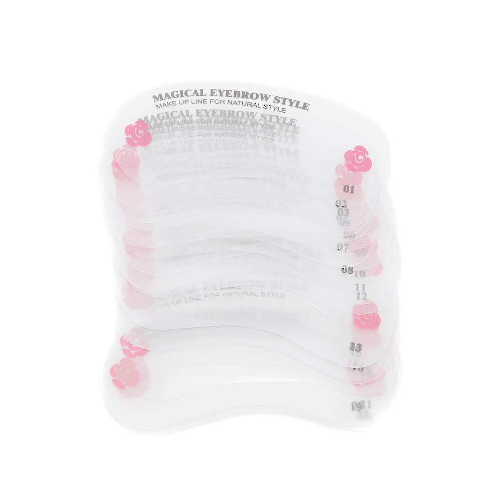 24 Styles Eyebrow Stencils Shaping Grooming Kit Makeup Shaper Set Template Reusable Make Up Tool