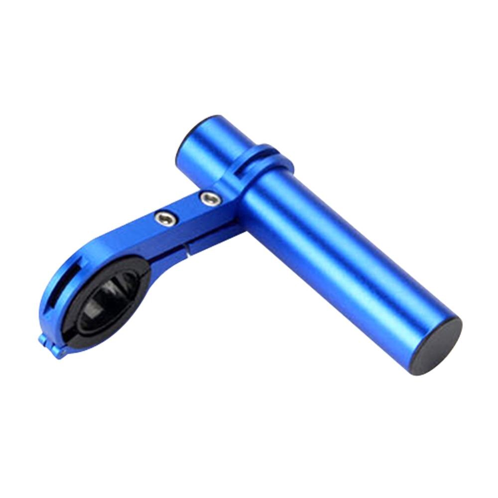 MTB Bike Bicycle Handlebar Flashlight Phone Mount Holder Carbon Tube Extended Bar Bracket Bicycle Accessories: 10cm Blue