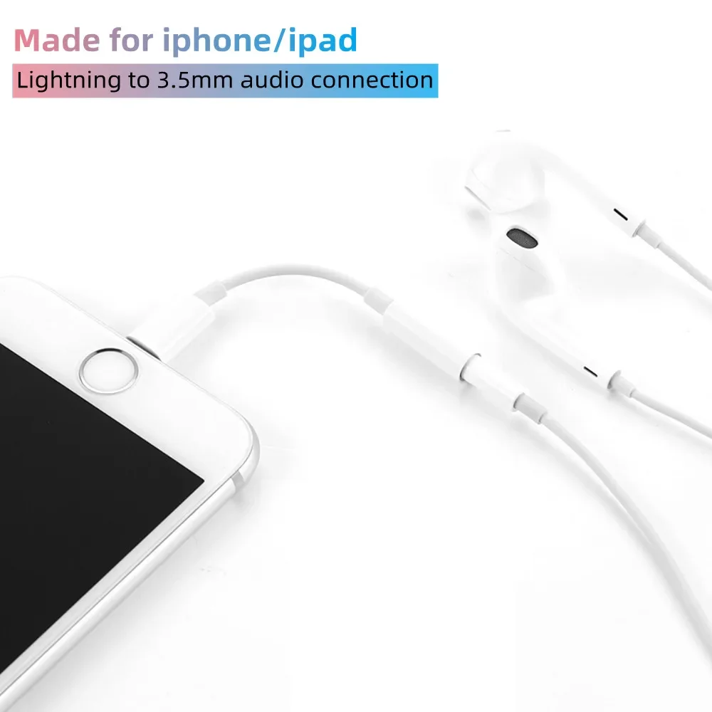 Jack Headphone Connector Converter 8pin to 3.5mm AUX Adapter For iPhone 15 14 13 12 Pro Max Mini XS XR X Lighting to 3.5 mm