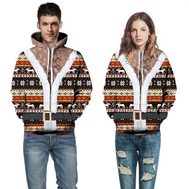 Weihnachten 3D Gedruckt Parkour Hoodies Männer/Frauen Herbst Mit Kapuze Streetwear zur Seite fahren Skateboard Sportbekleidung Sweatshirts Kleidung: QL-6095 / L   XL