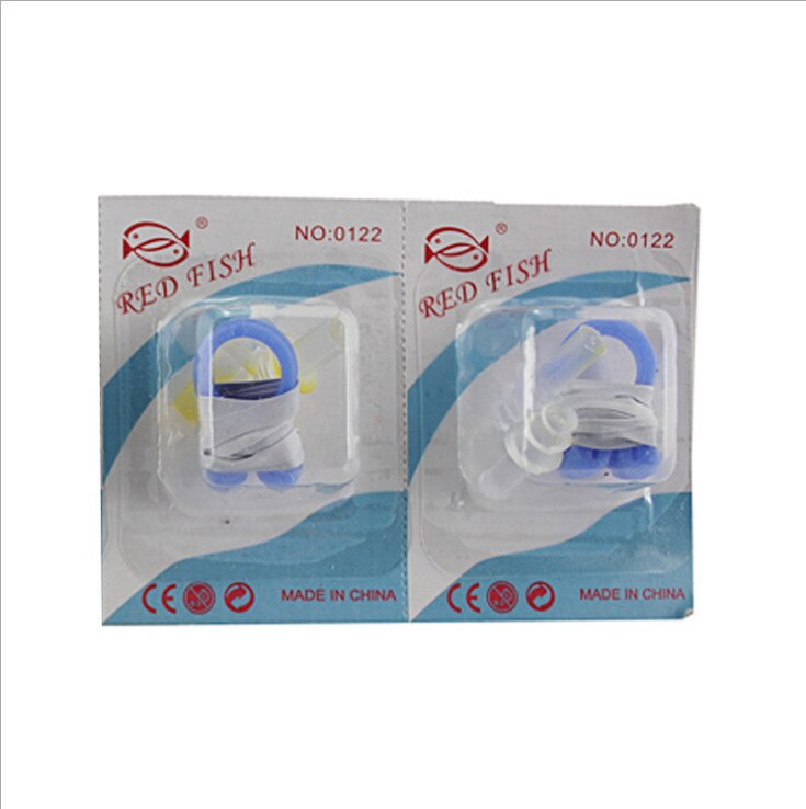 Pinza para la nariz y tapón para la oreja, tarjeta de papel barata instalada solo para piscina, férula Nasal, pelo mezclado multicolor