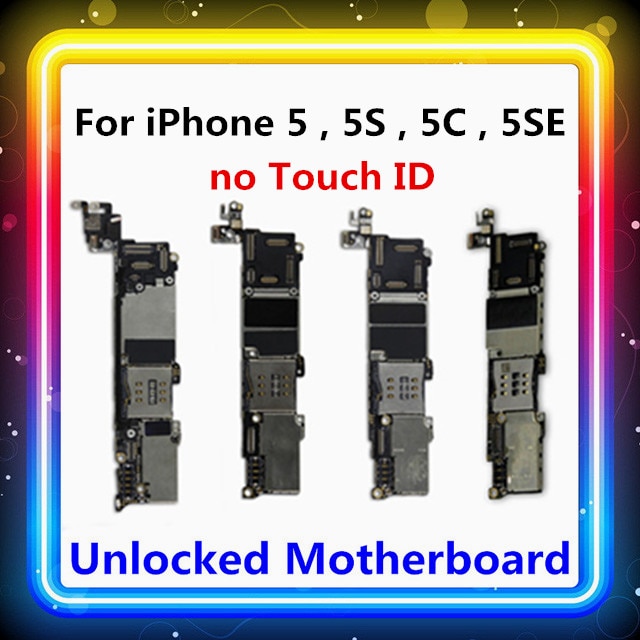 Per Il Iphone 5,5S,5C,5SE Scheda Madre Senza Touch ID,100% Per Il Iphone 5,5S,5C,5SE Mainboard Senza ID Buon Funzionamento