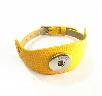 SE0090 bricolage 10 pièces mixtes En Cuir Tendance Bracelets 21 CM ajustement 18 MM bouton pression boutons bijoux