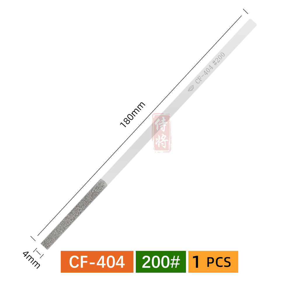 1 Uds. Lima plana de diamante con forma cónica para moler molde recortar herramientas manuales DIY CF402/404/406/408 150 # 200 # 400 #: Rojo