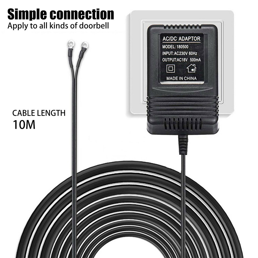 1pc AC 230V 50Hz 10M Power Supply Charging Adapter Charger For Transformer UK Doorbells Hardware Tools