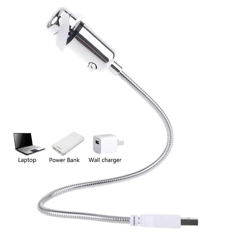 Mini Mobile USB Powered Cooling Fan Flexible Goose Neck Air Blower For Desktop PC Computer Laptop Notebook Tablet