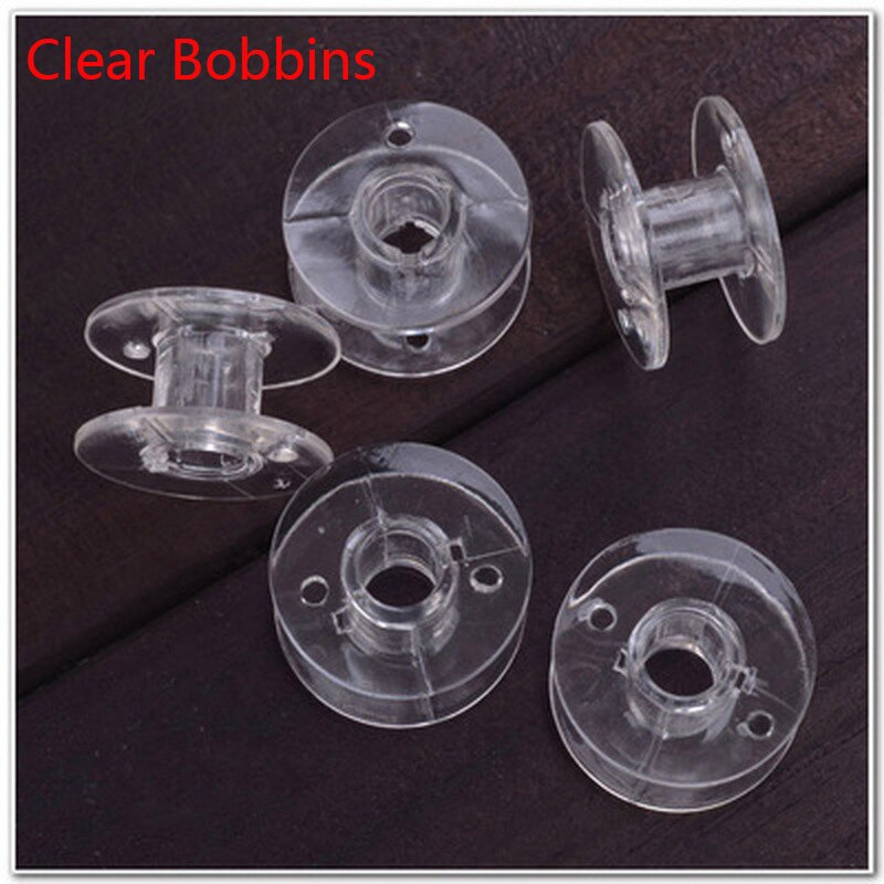 Plastic Bobbins Spools Clear Sewing Machine Empty Bobbins Spools Plastic Storage Box Home Sewing Accessories Tools