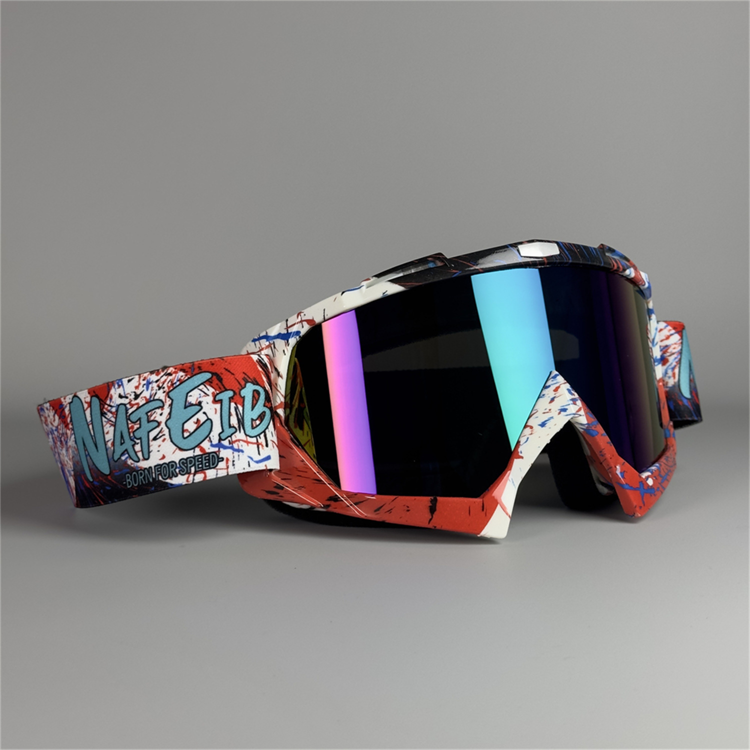 Gafas de Motocross para moto de cross, motocicleta, UTV, gafas de montar todoterreno, Anti UV, a prueba de polvo, antiniebla, carreras para hombres, mujeres, jóvenes y niños: Marfíl