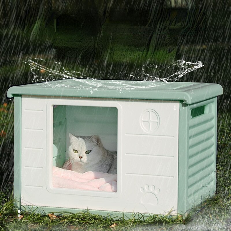 Pet House Outdoor Waterproof Weatherproof Dog Kennel Cat Foldable Shelter For Pets Indoor Sleeping