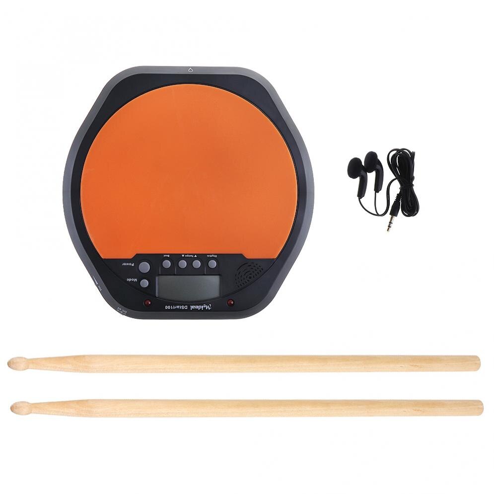 8Inch Digitale Elektrische Drum Pad Training Praktijk Metronoom Met Twee Maple Wood Drumstokken Drumsticks