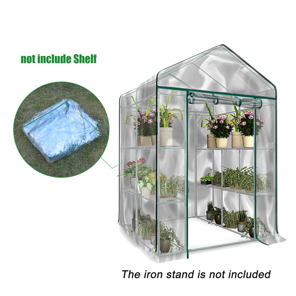 Transparent Greenhouse Cover Garden Cover Plant Grow Bags Greenhouse 3 Tier Growhouse Cover Plant Grow House 143x73x195cm