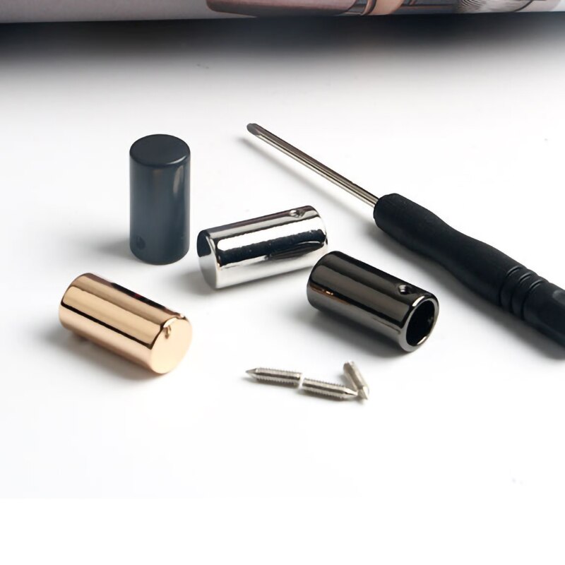 Płaska strona 7mm skręcany cylinder ogranicznik kabla liny kończy pokrywkę sznurkiem przełącza klips na ubrania odzież akcesoria sznurowadło