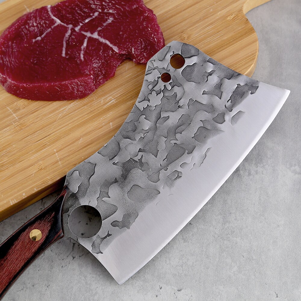 Hammer Blade Knife Ultra Sharp 7 Inch Kitchen Chopping Knife 8 Inch Slicer Cutlery Handmade Forged Butcher Meat Cleaver