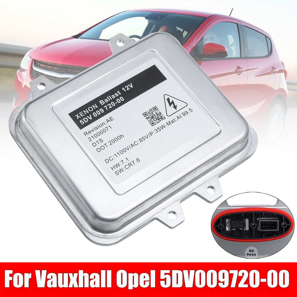 12V Xenon Headlight Ballast Control Unit Module 5DV009720-00 For Vauxhall Opel