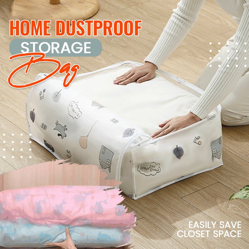 Clothes Storage Bag Large Capacity Quilt Organizer Comforter Blanket Bedding Clear Foldable Zipper Box container Bedroom Closet