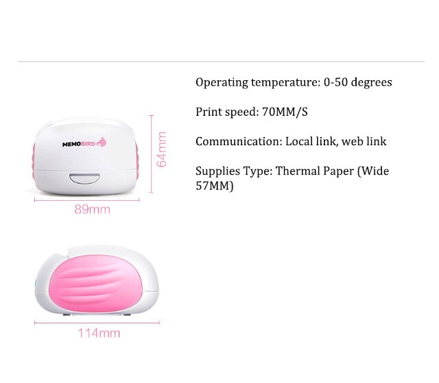 Printer Adhesive Thermal printing WiFi printer APP Application