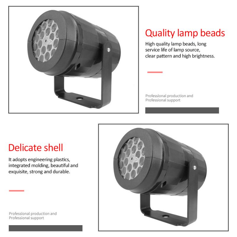 Luces de proyector de copo de nieve de Feliz Navidad, iluminación LED giratoria de 4W para escenario, efecto de iluminación interior para en casa, luces para Año
