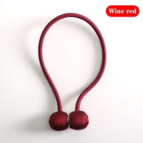 Magnetisk gardinklämma gardinhållare hängande boll spänne gardinbindningar spänne klämmor tillbehör heminredning: Vin, röd / 1pc