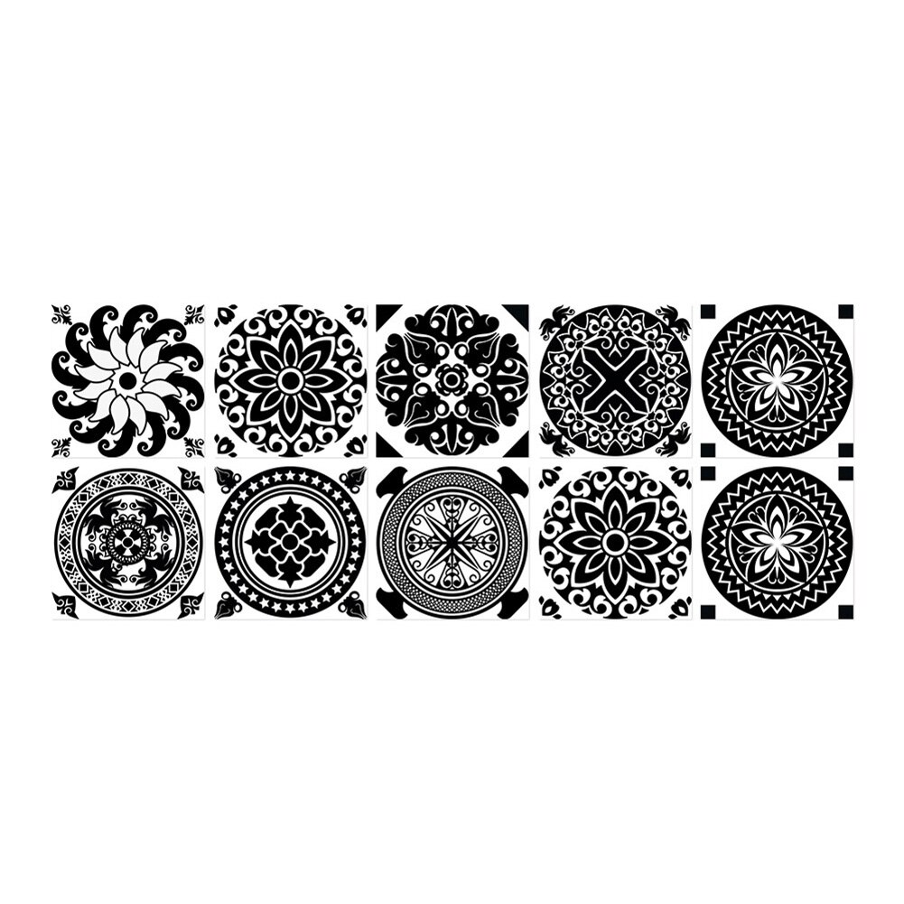 10pcs/set 3D Visual Art Geometric Tile Decals Stickers for Bedroom Living Room Bathroom Wall SCVD889