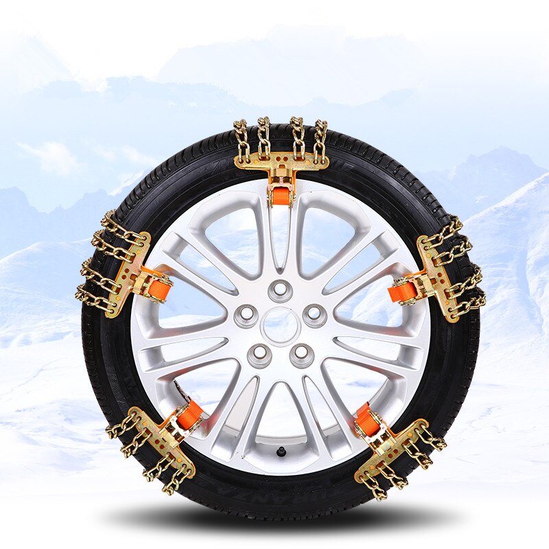 Auto reifen schnee ketten 4 Riegel Mangan stahl fahrbahn sicherheit Winter notfall Schnee kette SUV aufsammeln Universal- schnee kette reifen