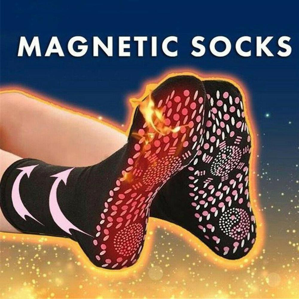 Tourmaline – Chaussettes magnétiques unisexe auto-chauffantes,accessoire de soins de santé respirant effet massage et confortable pour avoir les pieds au ,