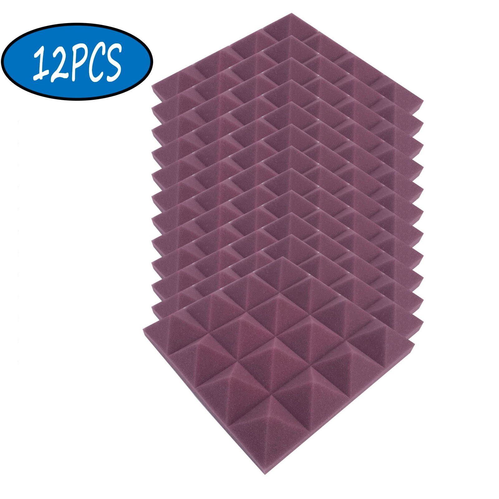 Home Scene Layout, Sound-absorbing Foam Wall, Indoor Sound-absorbing Cotton Soundproofing Foam Sound-Absorb Noise Sponge Foam: Purple