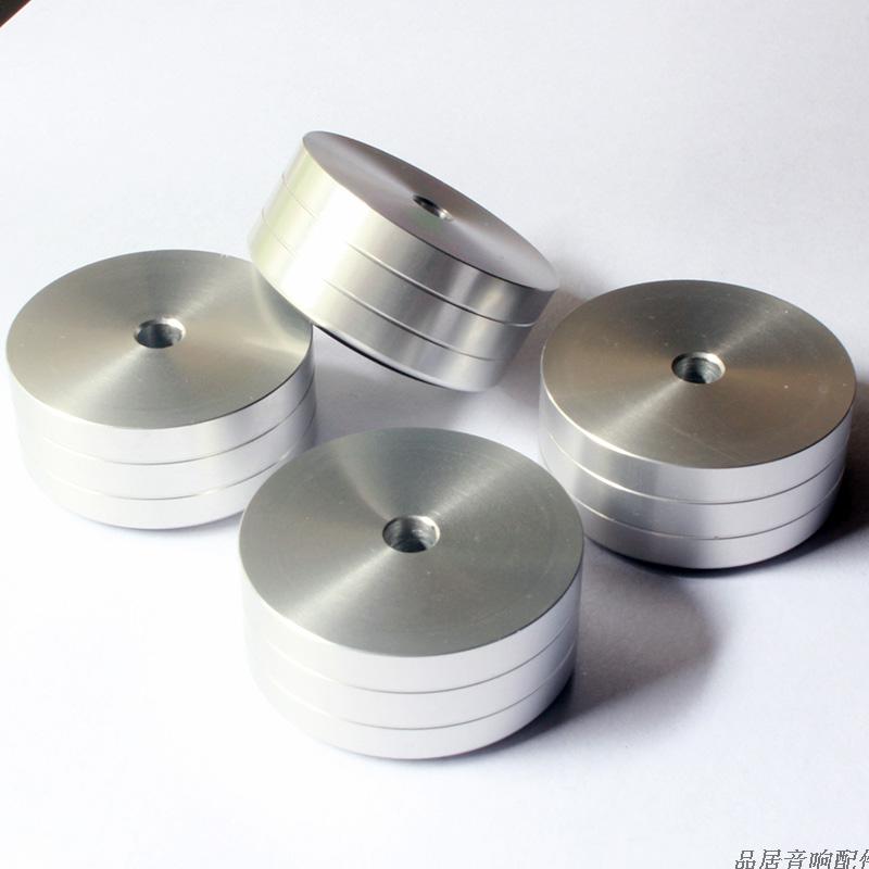 Acoustic speaker amplifier chassis feet with shock-absorbing damping rubber ring all aluminum feet 35mm*15mm 4pcs