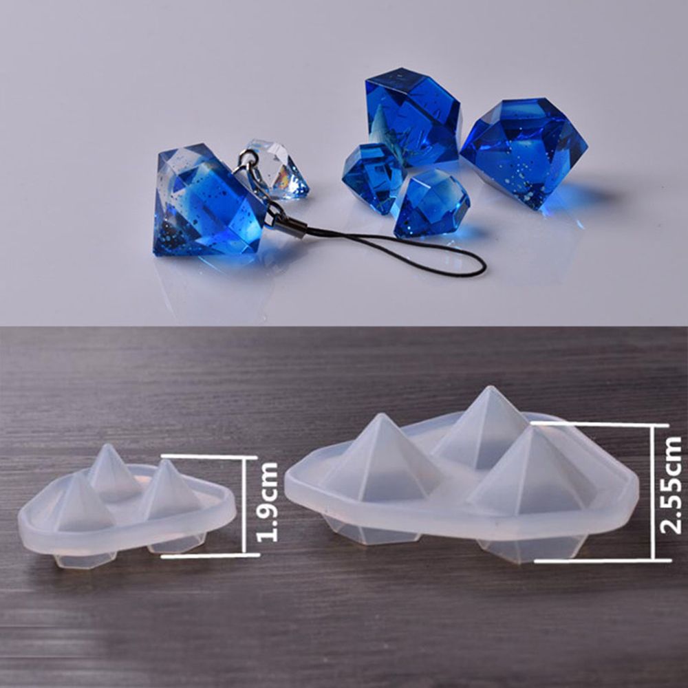 Moules à gâteaux créatifs, outils de décoration 3 en 1, moule en Silicone cristal en forme de diamant, outils pour fabriquer soi-même des bijoux faits à la main