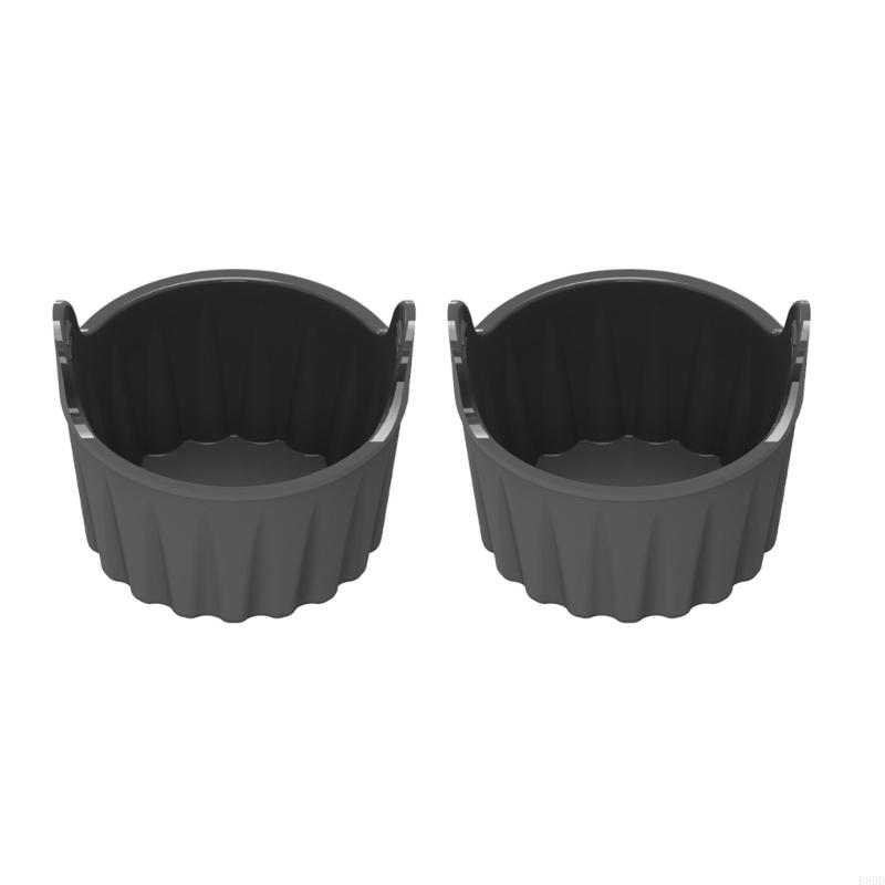 E8BD -set 2 grote dikke kopjes voor luchtfritenten Handige siliconen eieren kookvormen: Grey