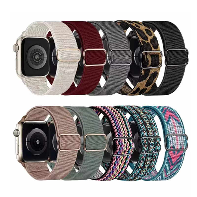 Nylon elastische band voor Apple Watch Band 45 mm 49 mm 44 mm 42 mm 41 mm 40 mm 38 mm Sportarmband Iwatch Ultra Series 8 7 6 5