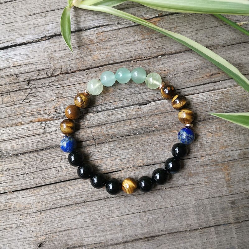 8 millimetri Perline di Pietra, Lapis, Occhio di Tigre, Verde Speranza di Preghiera, JapaMala impostato, Gioielli Spirituale, la meditazione, ispiratore,108 perline Mala: Rosso ruggine