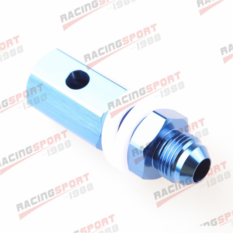 8AN AN8 Aluminum Fuel Cell Tank Roll Over Vent Valve In Mounted Blue