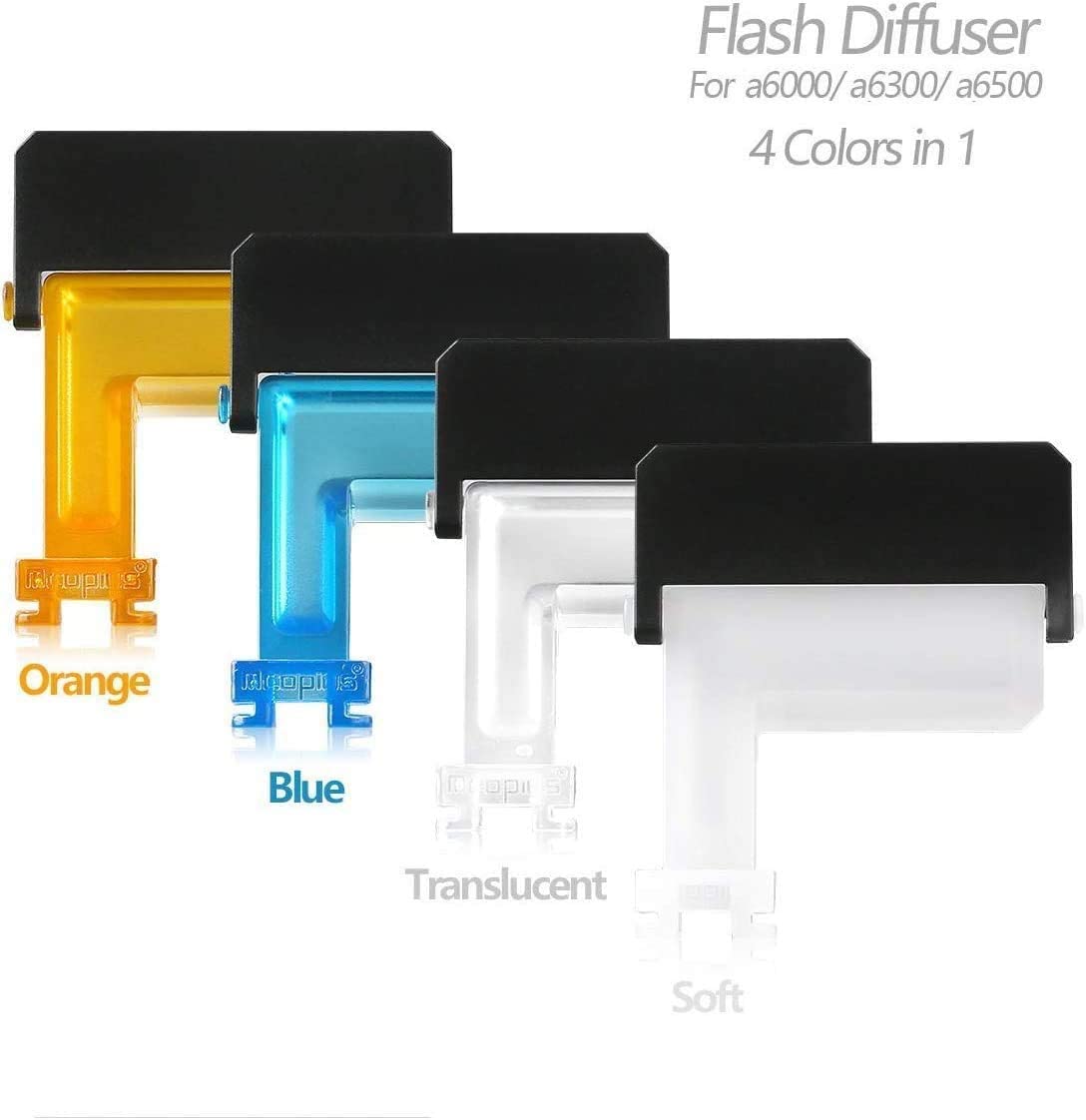 Mcoplus DF6500 4 Color difusor de Flash para Sony Alpha NEX-6 NEX-7 A6000 A6100 A6300 A6400 A6500 cámaras