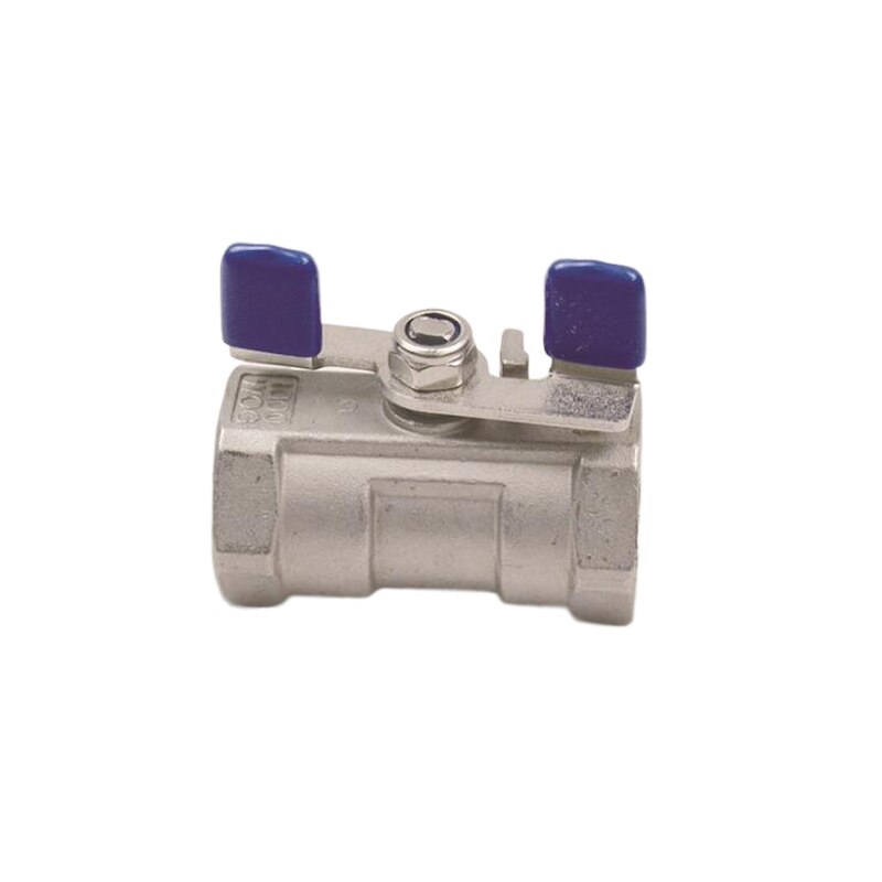 Butterfly Handle 1/4'' - 1'' BSP Female Thread 304 Stainless Steel Ball Valves SS304 Threaded 1Pc Type 2 Ways Valve